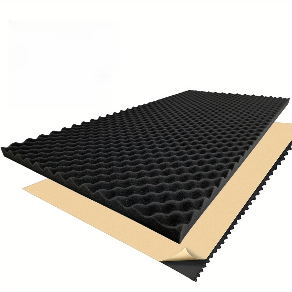 Noise Isolating Pad - 1 Roll 2cm-50x100cm Self-Adhesive Black Soundproof