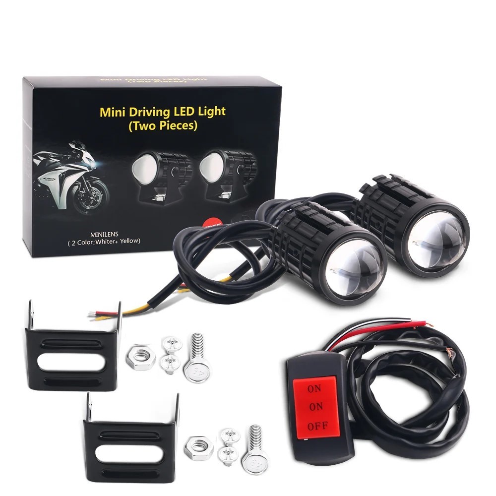 Projector Lamp Replacement - 1/2PCS Universal Motorcycle LED Headlight Projector