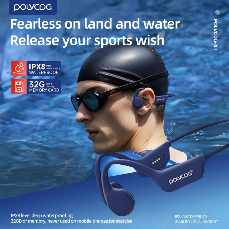 Home Cinema Amazon - POLVCDG Bone Conduction Headset Bluetooth 5.3