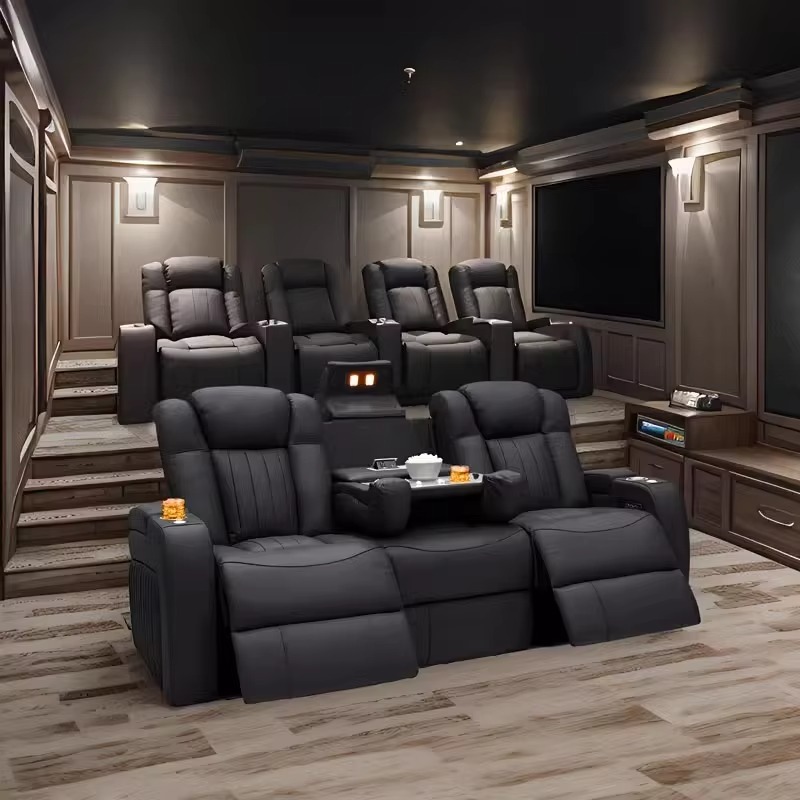 Home Cinema Chairs - Leather Recliner Sofa Sets Power Recliner