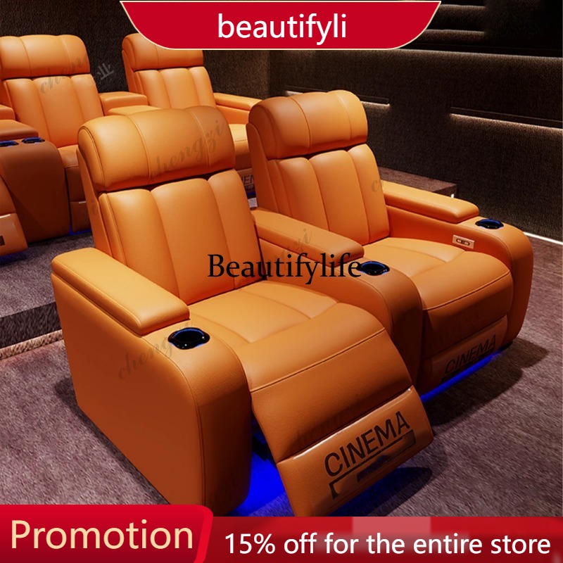 01A Luxury Genuine Leather Ele - Home Cinema Recliner Chairs review and price