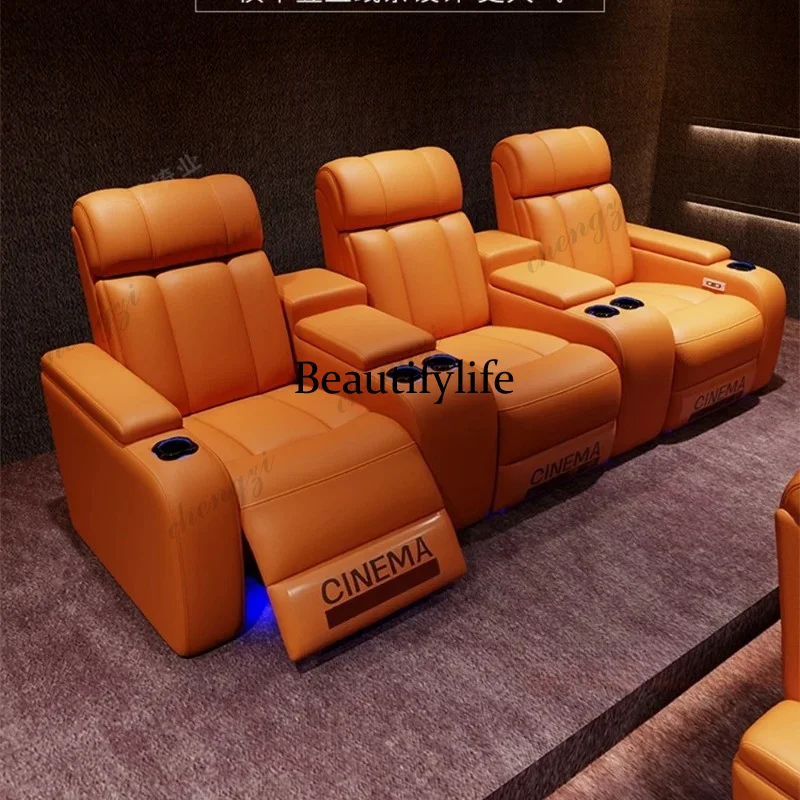 01A Luxury Genuine Leather Ele - Home Cinema Recliner Chairs review and price
