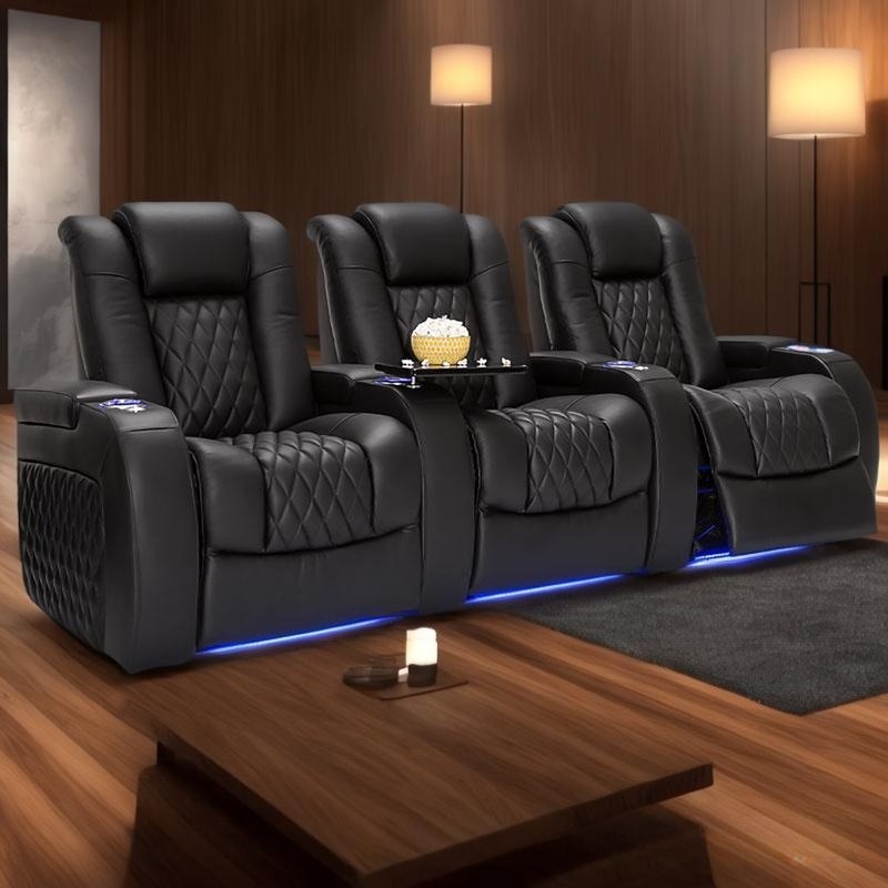 Genuine Leather Modern Home Th - Home Cinema Recliner Chairs review and price