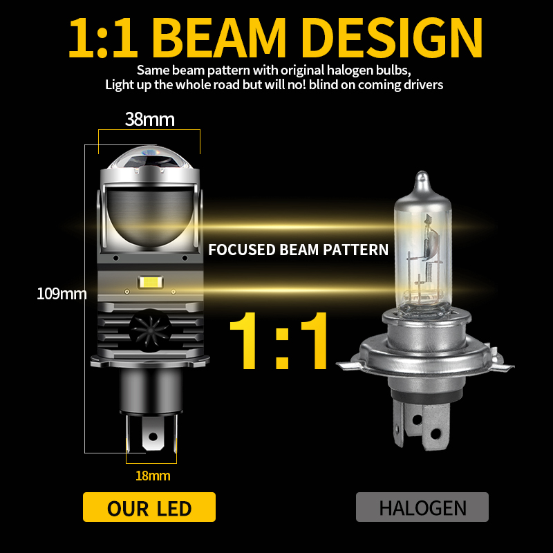 1pc H4 LED Projector Headlight - Projector Lamp Replacement review and price