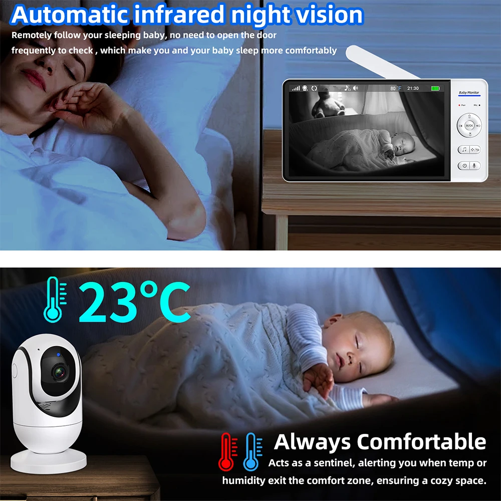 No WiFi 7 Inch Baby Monitor 2- - Home Cinema Wireless review and price