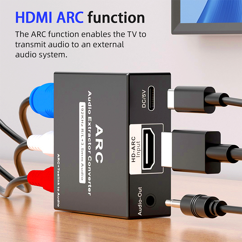192KHz ARC Audio Extractor DAC - Hdmi Arc Cable review and price