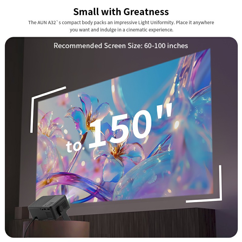 AUN A32 Pro Android 13 Project - Home Cinema Compact review and price