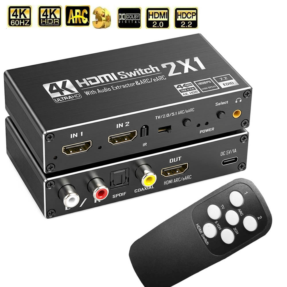 HDMI Switch With Audio Extract - Hdmi Arc Cable review and price