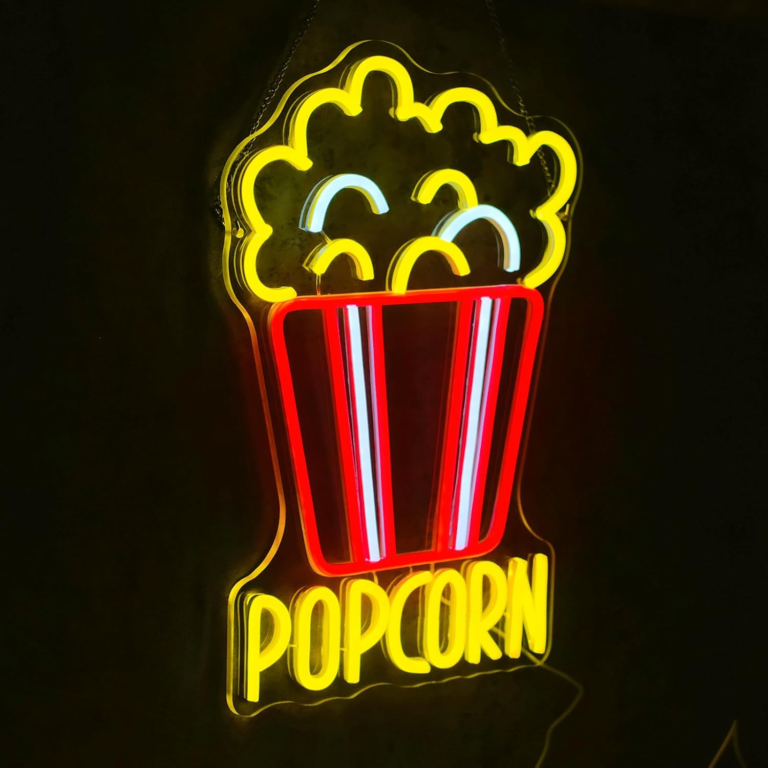 Bright Popcorn Bucket LED Neon - Home Cinema Wall Lights review and price