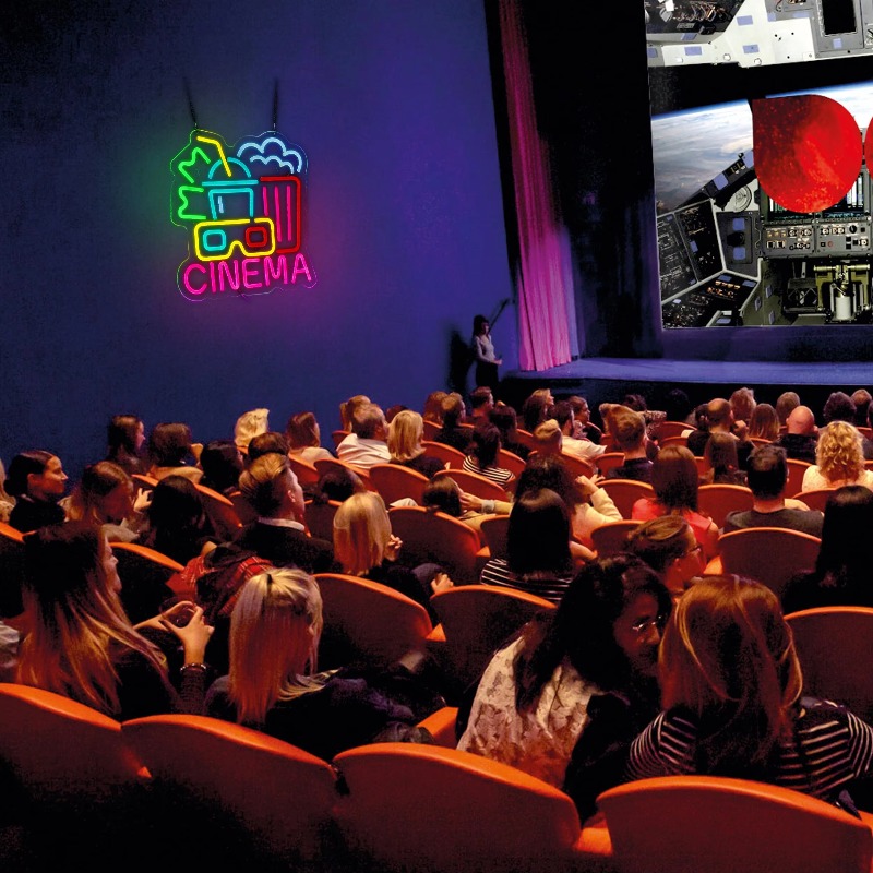 Cinema Neon Sign,Movie Time Ni - Home Cinema Wall Lights review and price