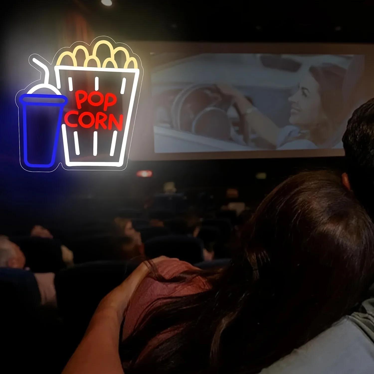 Popcorn Soda Drink Neon Sign D - Home Cinema Wall Lights review and price