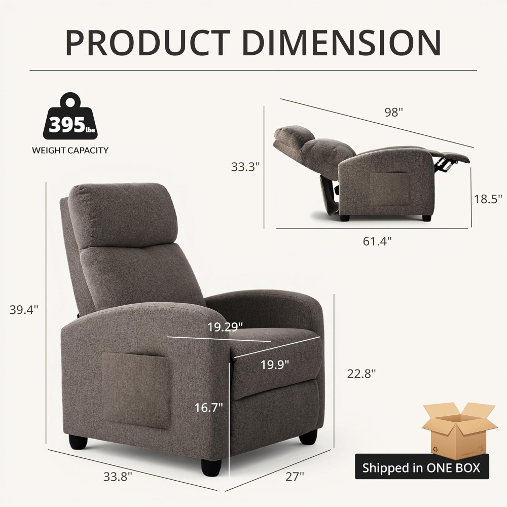 Modern Manual Push Back Reclin - Home Cinema Chairs review and price