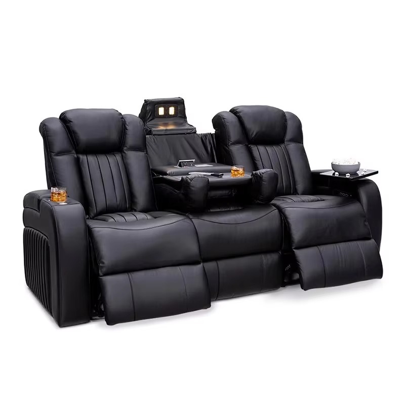 Leather Recliner Sofa Sets Pow - Home Cinema Chairs review and price