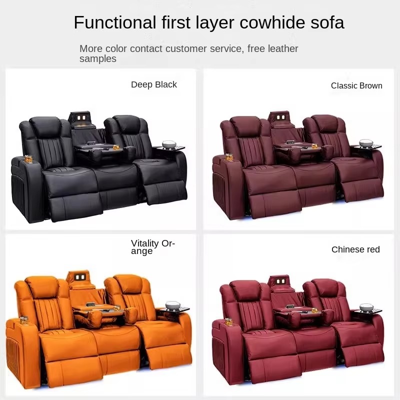 Leather Recliner Sofa Sets Pow - Home Cinema Chairs review and price