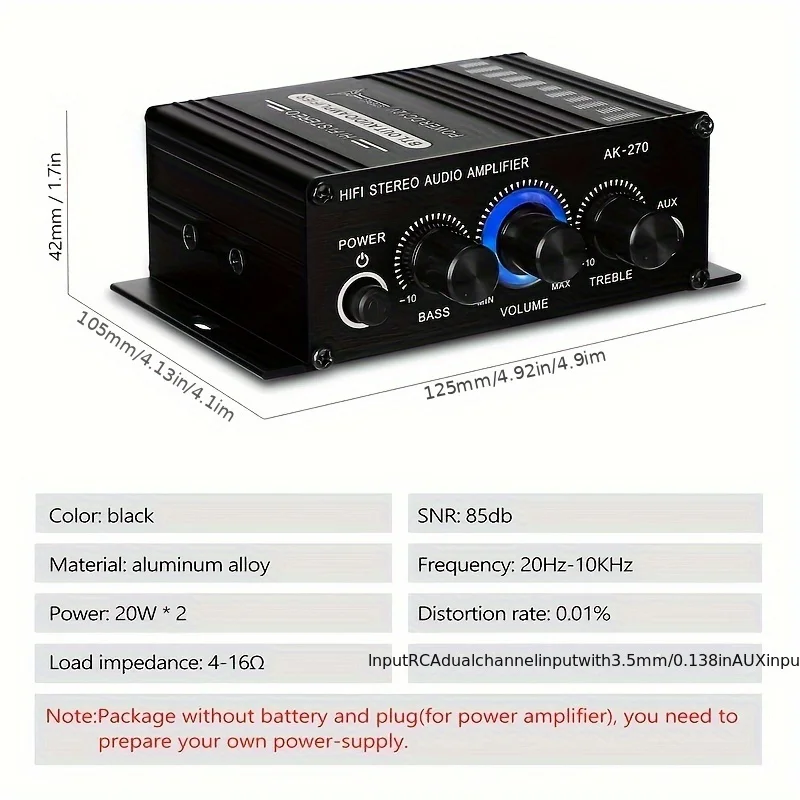 AK-270 400W Mini Power Amplifi - Home Cinema Compact review and price